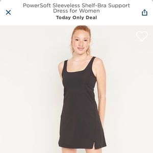 NWT Old Navy PowerSoft Sleeveless Shelf-Bra Support Dress